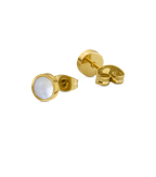 Police Aurora White & Black Inlay Mismatch Earrings