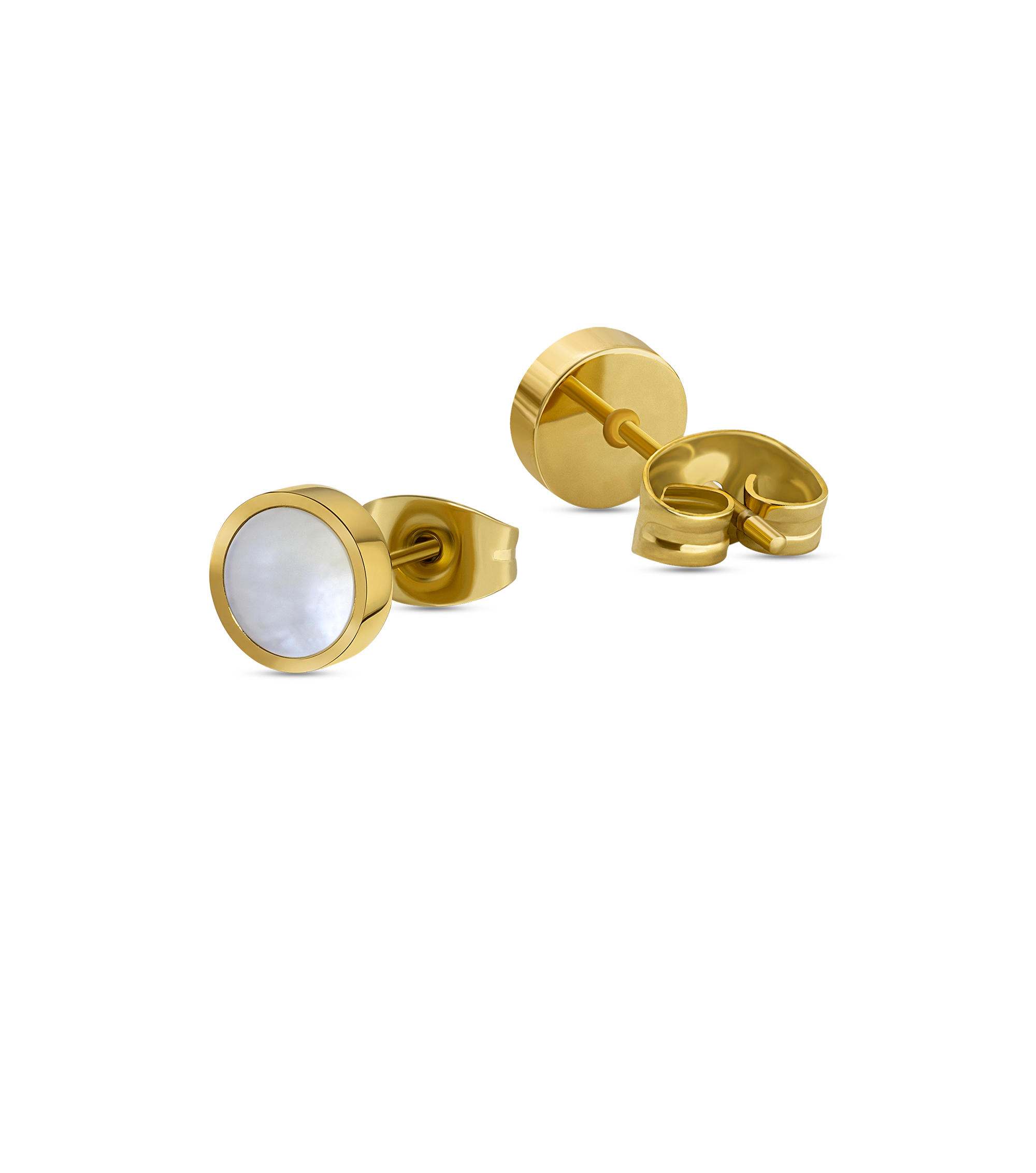 Police Aurora White & Black Inlay Mismatch Earrings
