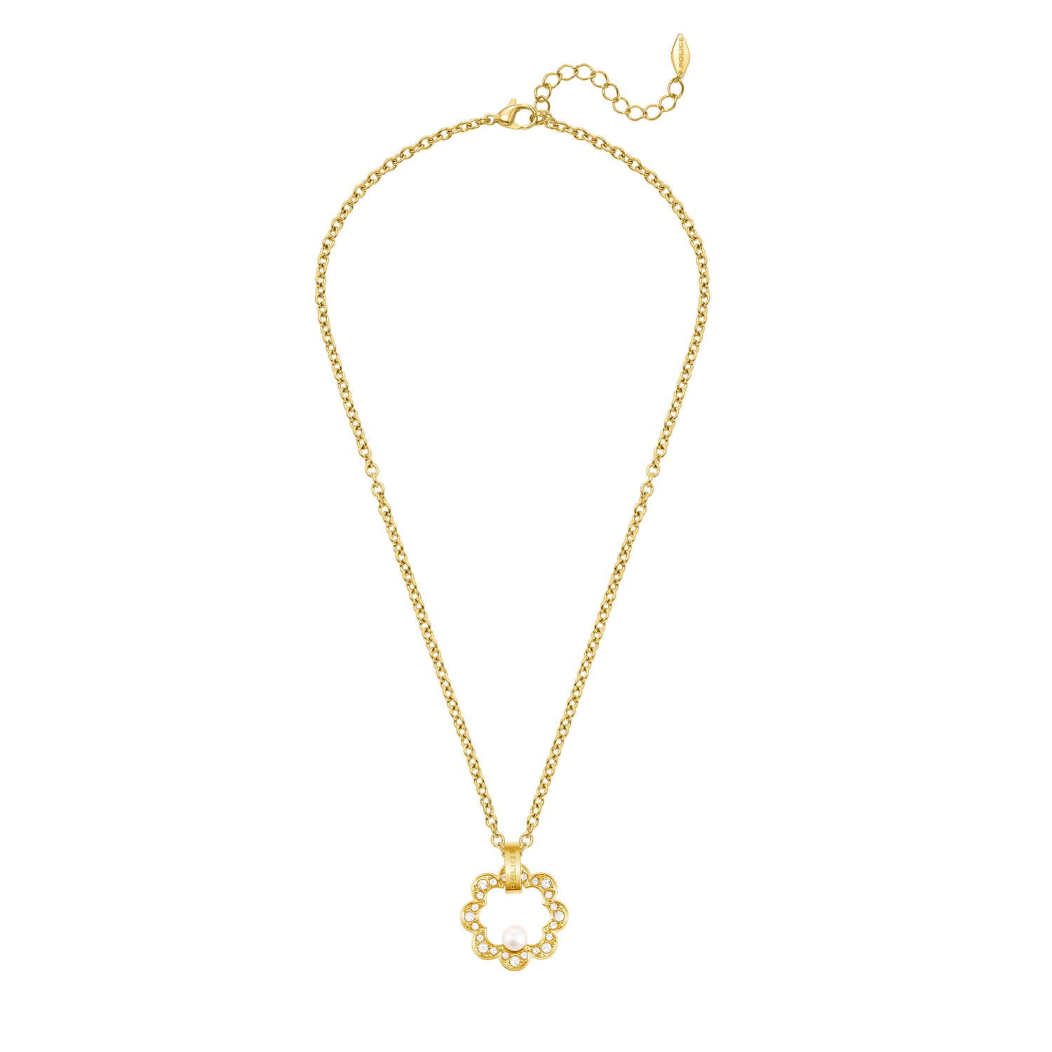 Police Opulent Pearl Bead Crystals Necklace