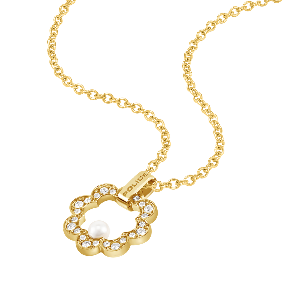 Police Opulent Pearl Bead Crystals Necklace