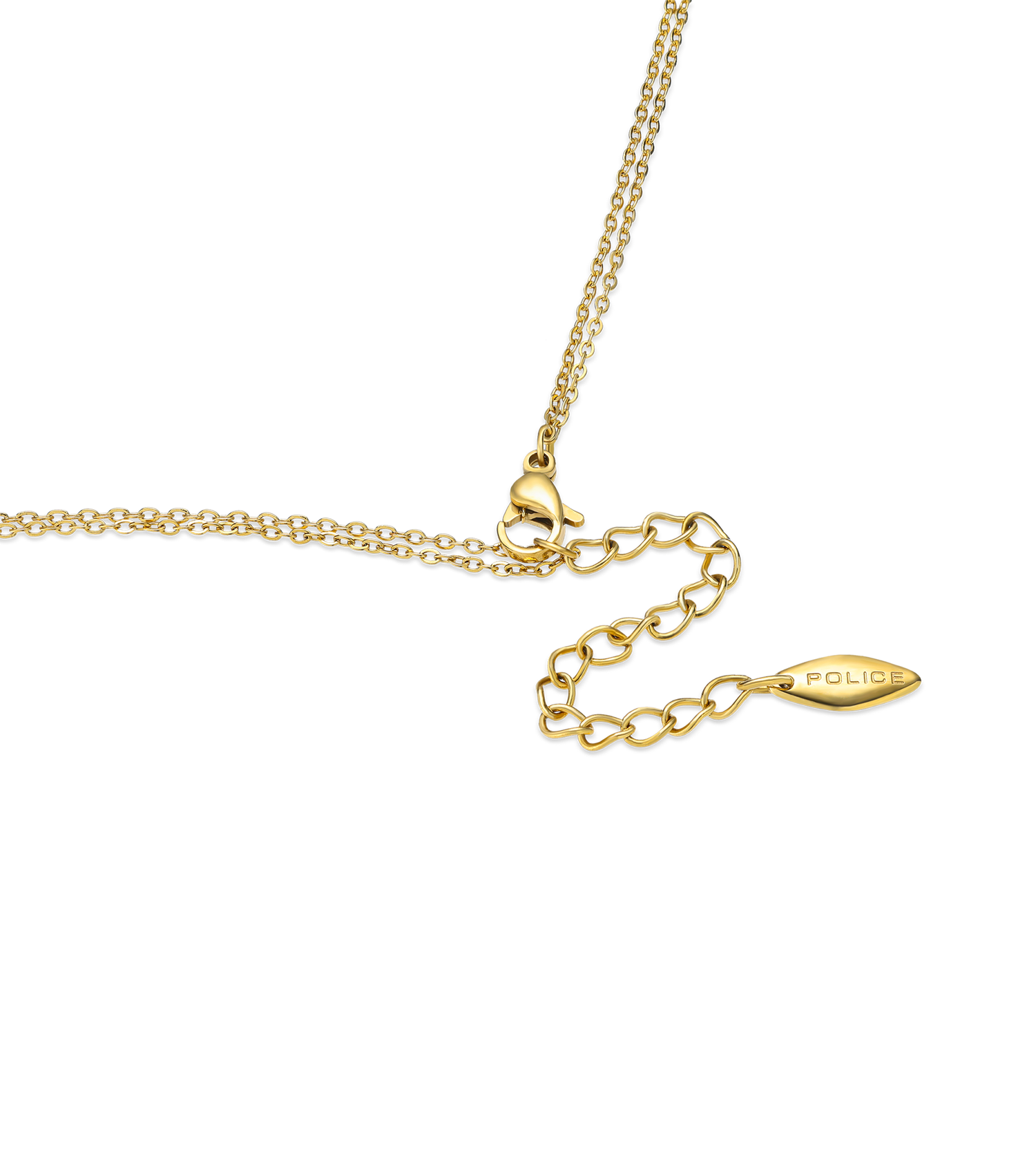 Police Aurora White & Black Inlay Double Chain Necklace Police Aurora White & Black Inlay Double Chain Necklace