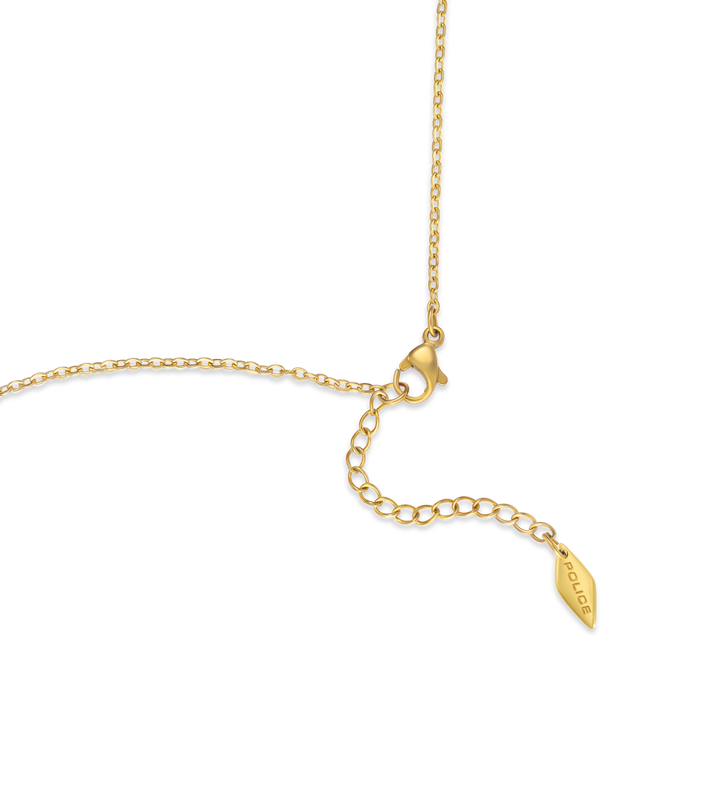 Police Kiana White Pearl Butterfly Necklace