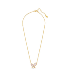 Police Kimana Pink Pearl Butterfly Necklace