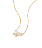 Police Kimana Pink Pearl Butterfly Necklace