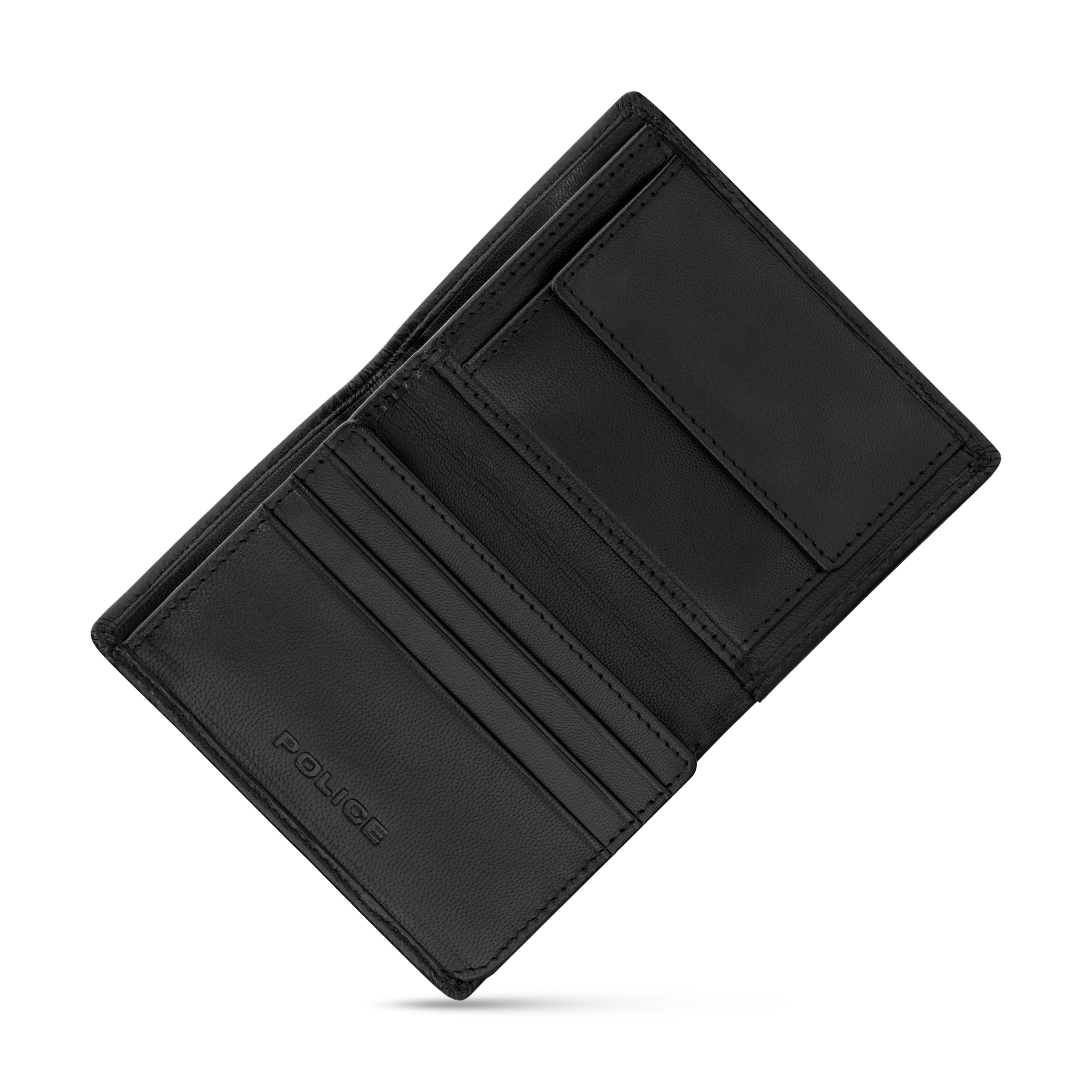 Police Luca Gents Card Case Black In Leather