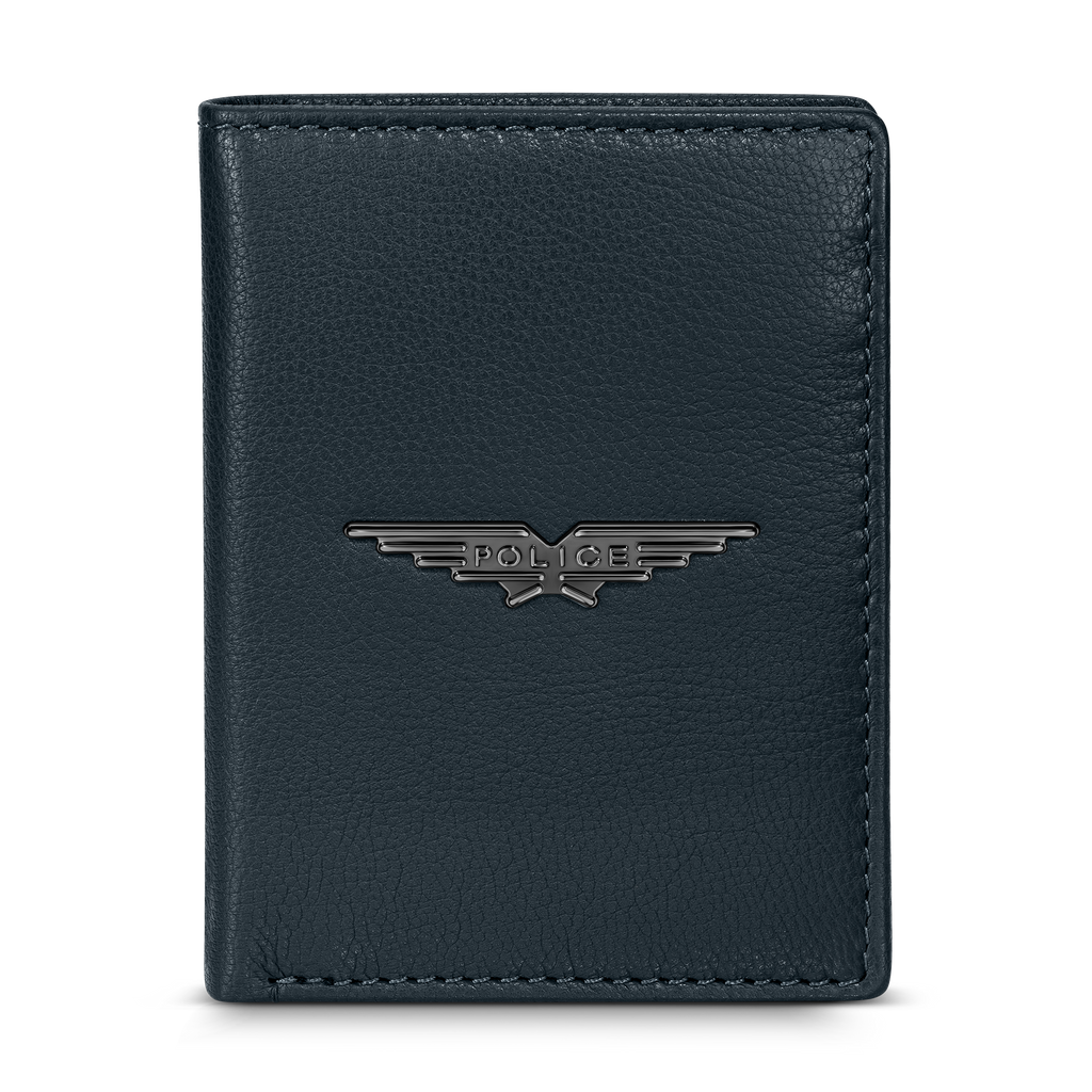 Police Luca Gents Card Case Navy In Leather