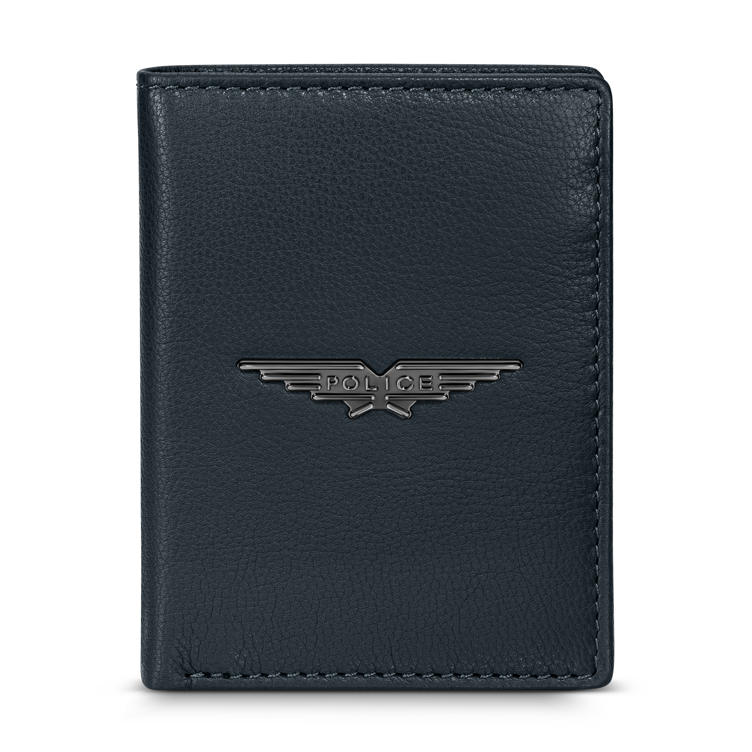 Police Luca Gents Card Case Navy In Leather