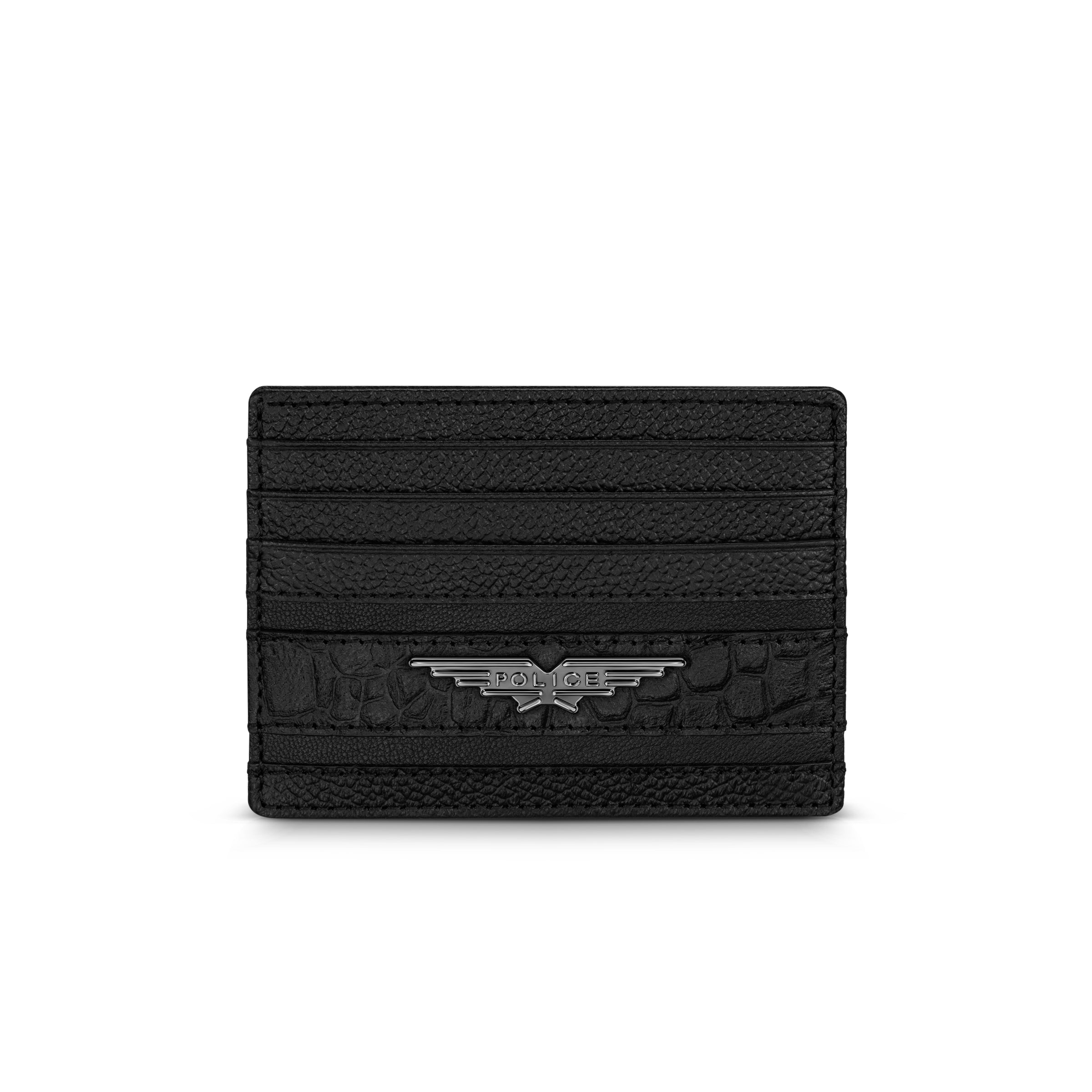 POLICE CROC GENTS CARD CASE BLACK
