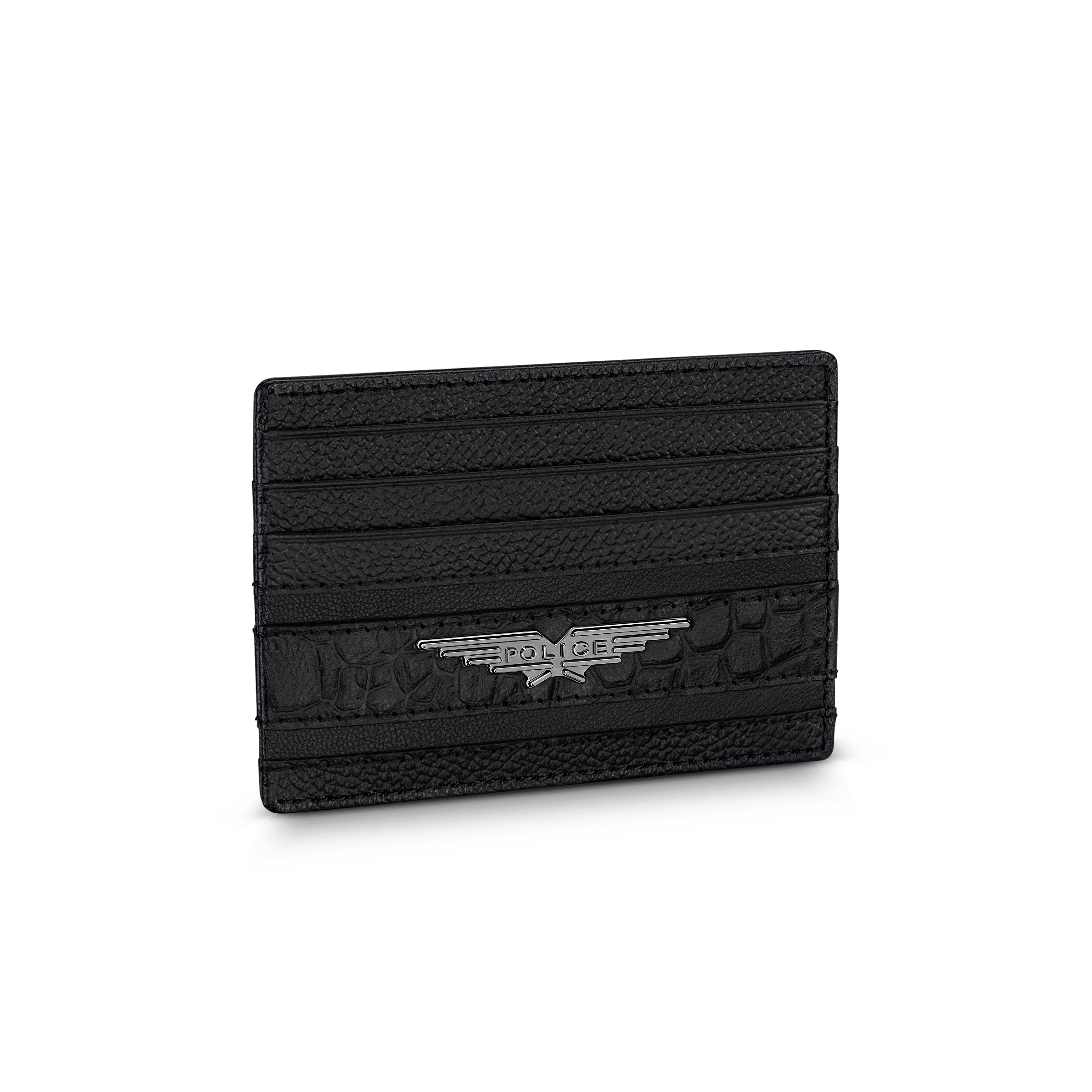 POLICE CROC GENTS CARD CASE BLACK
