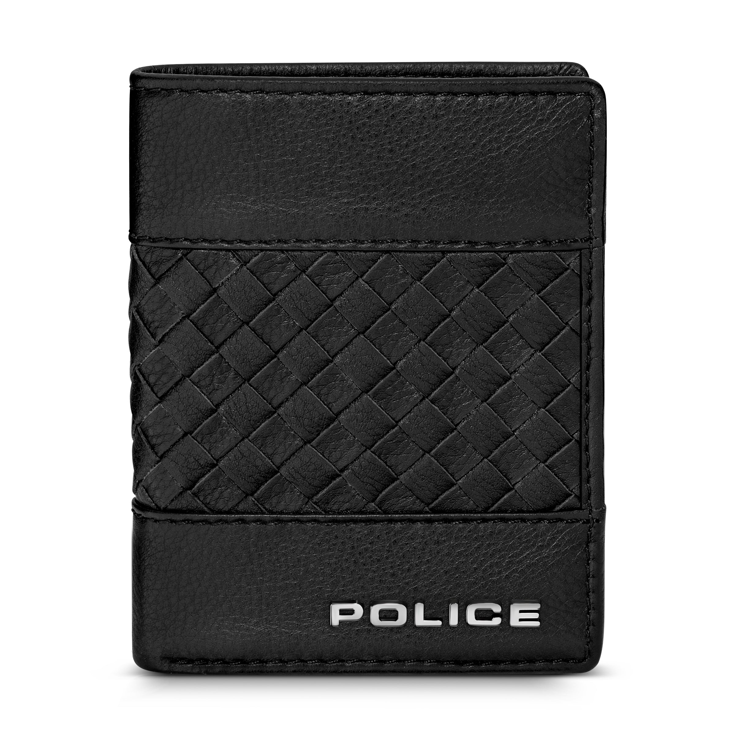 POLICE WEAVE GENTS CARD CASE BLACK