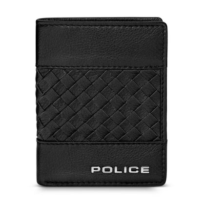 POLICE WEAVE GENTS CARD CASE BLACK