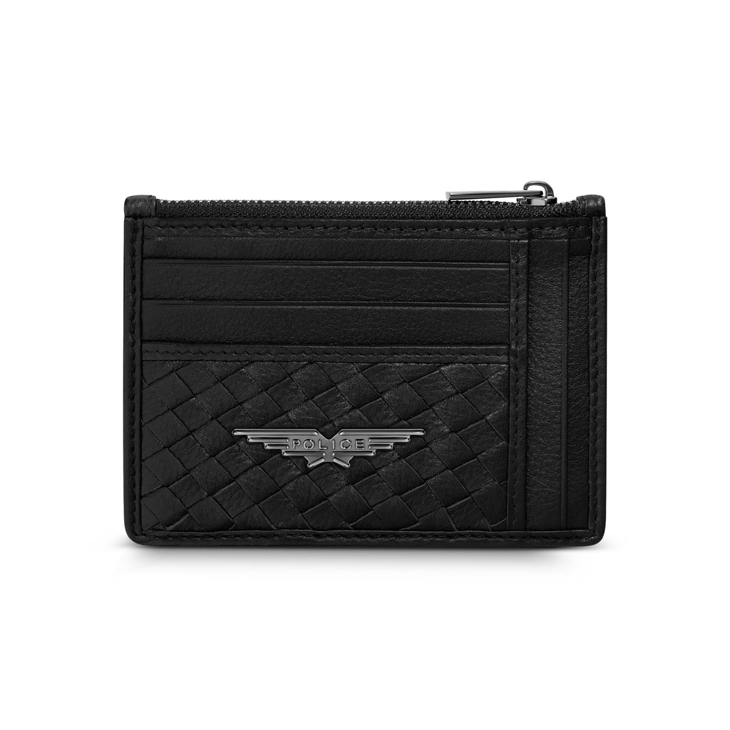 POLICE WEAVE GENTS CARD CASE BLACK