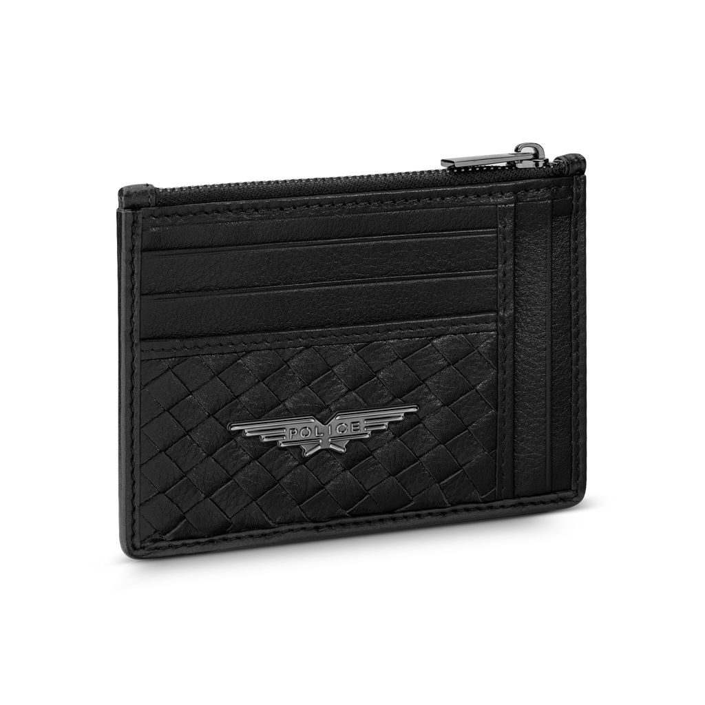 POLICE WEAVE GENTS CARD CASE BLACK