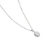 Buckley London Clear Oval Halo Pendant Rhodium