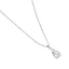 Buckley London Clear Round Double Drop Pendant Rhodium