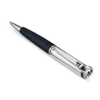 Police Cordia Silver & Blue Monogram Ballpoint Pen