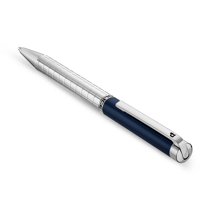 Police Precision Pen Textured Barrel Smooth Blue Upper Body Signature Band P Logo
