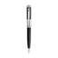 Police Meiryo Black Stainless Steel Textured Pen with Silver Trims, Blue Ink