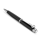 Police Aptos Black & Silver Ballpoint Pen