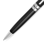 Police Black Pen with Stainless Steel Trim, Elegant Design
