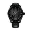 Police The Bat Gents Black Dial Black Leather Strap Watch