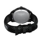 Police The Bat Gents Black Dial Black Leather Strap Watch