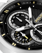 Police Stainless Steel Chronograph Watch Black Dial Steel Bracelet