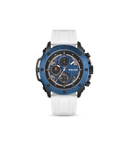 Police Black & Blue Case Watch with Black & Blue Dial and Silicone Strap Set