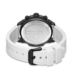 Police Black & Blue Case Watch with Black & Blue Dial and Silicone Strap Set