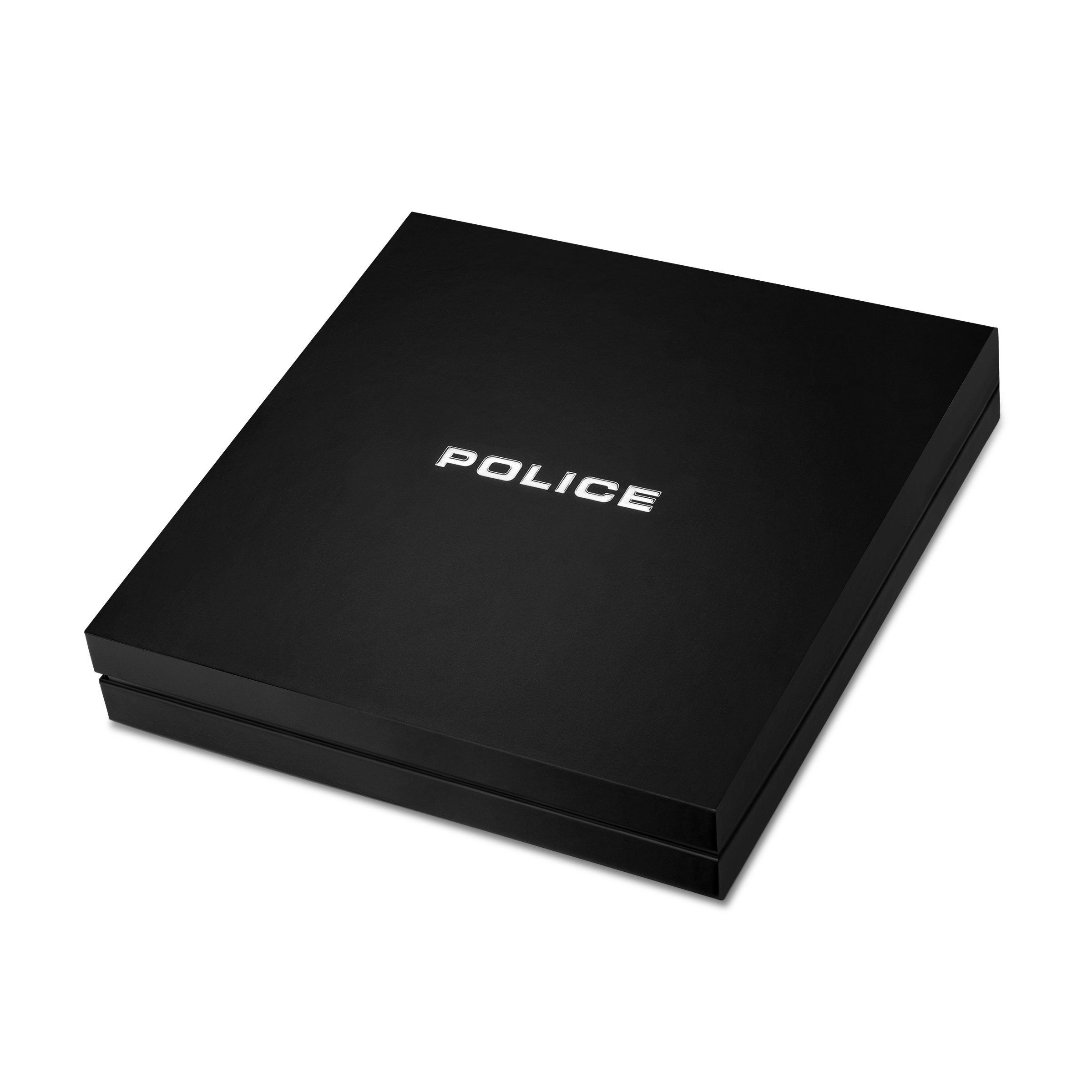 Police Black & Blue Case Watch with Black & Blue Dial and Silicone Strap Set