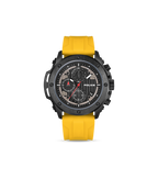 Police Gunmetal & Black Case Watch with Black Dial and Silicone Strap Set