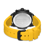 Police Gunmetal & Black Case Watch with Black Dial and Silicone Strap Set