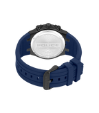 Police Case, Black To Blue Dial, Blue Silicon watch