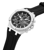 Police Case, Black To Charcoal Dial, Black Silicon Watch