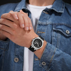 Police Case, Black To Charcoal Dial, Black Silicon Watch