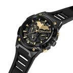 Police Batman Men’s Black & Gold Multifunction Silicone Watch