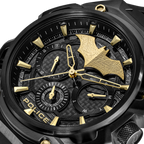 Police Batman Men’s Black & Gold Multifunction Silicone Watch