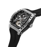 Police Gun & Black Dial, Black Silicon Strap Watch