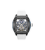 Police Gun & Blue Dial, White Silicon Strap Watch