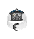 Police Gun & Blue Dial, White Silicon Strap Watch