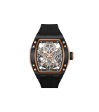 Police Gun Dial, Black Silicon Strap