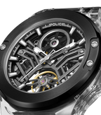 Police Black TR90 Case Watch with Black & Gunmetal Dial and Black Silicone Strap