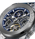 Police Gun Blue Case Watch with Blue Dial & Blue Silicone Strap