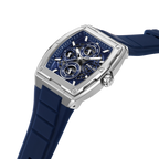 Police Men’s Blue Dial Multifunction Stainless Steel Silicone Watch