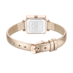 Police Women’s Rose Gold Crystal Bezel White Dial Leather Watch