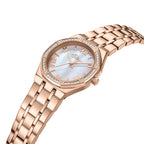 POLICE Women's Moonlight 32mm Rose Gold-Plated Watch with White Mother-of-Pearl Dial