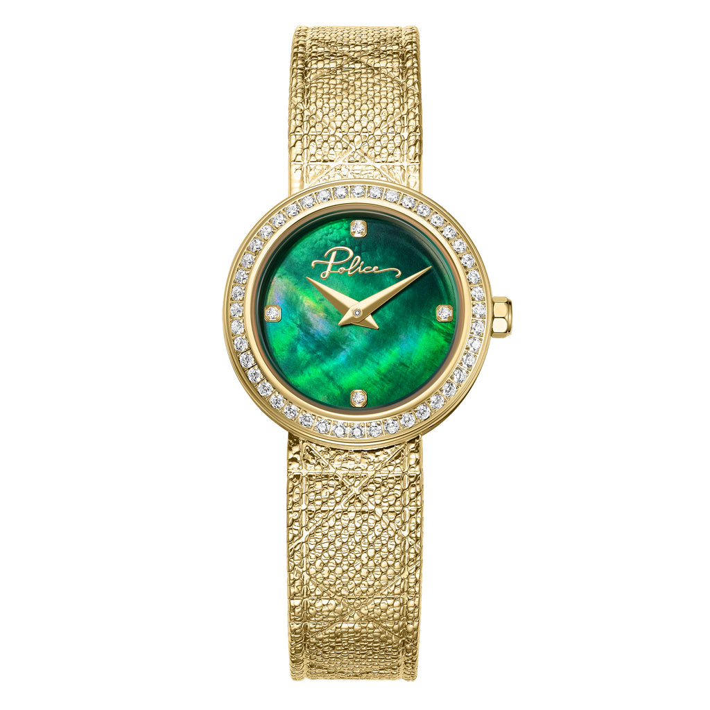 Police Flare Women's 26MM Gold Analog Metal Strap Watch