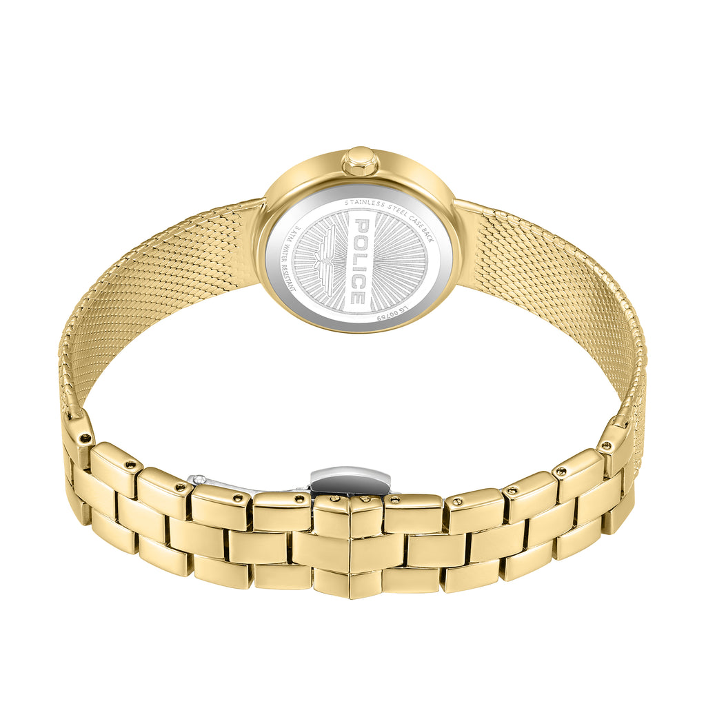 Police Flare Women's 26MM Gold Analog Metal Strap Watch