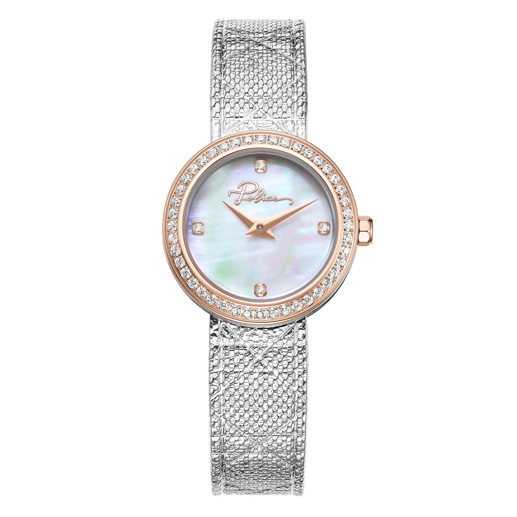 Police Flare Women's 26MM Silver Analog Metal Strap Watch