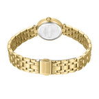 Police Denali Women's 36mm Watch with Silver Dial, Gold-Plated Hands & Gold-Plated 316L Stainless Steel 5-Link Bracelet